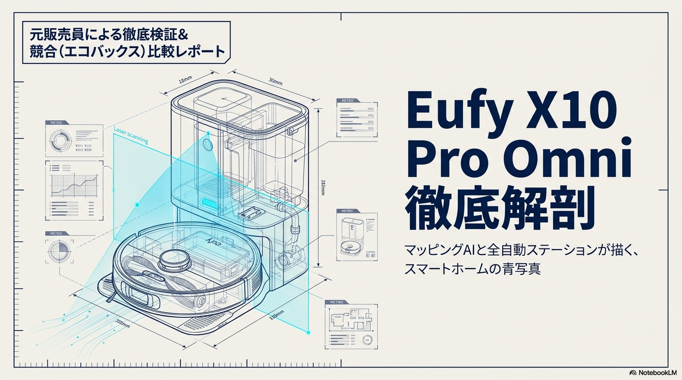 Eufy X10 Pro Omni T23515（ブラック）と全自動クリーニングステーション全体像 - Ankerロボット掃除機