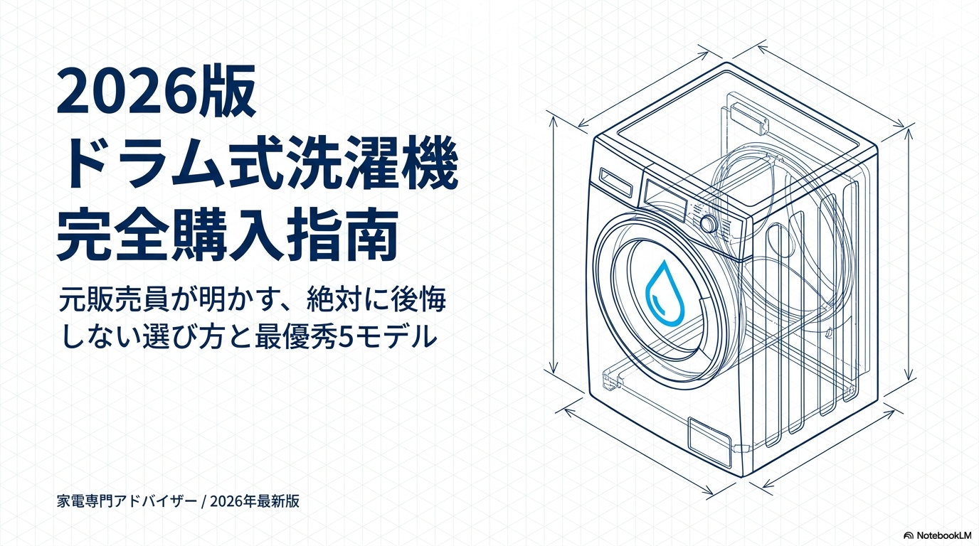 元家電量販店販売員がおすすめするドラム式洗濯機2026年版5選の比較画像