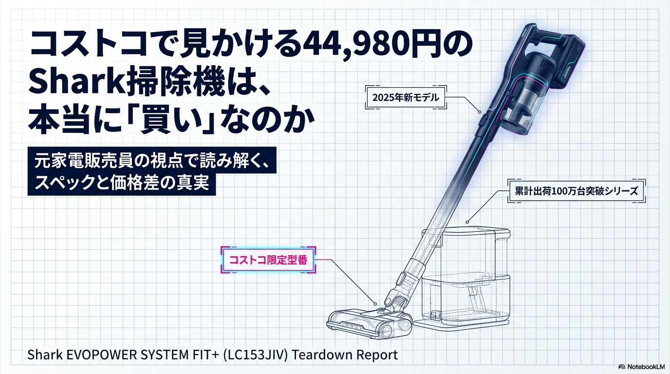 コストコ限定SharkEVOPOWER SYSTEM FIT+ LC153JIVのレビュー解説画像