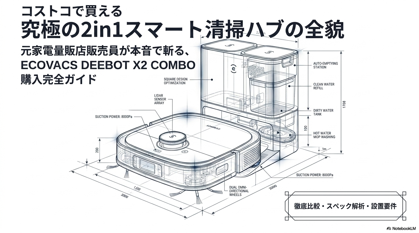 ECOVACS DEEBOT X2 COMBO コストコ ロボット掃除機 ハンディクリーナー 2in1