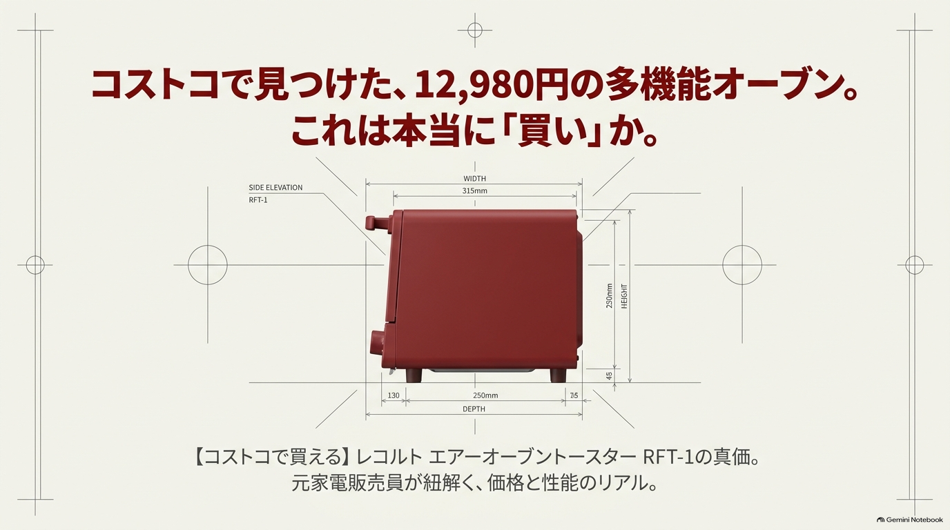 レコルト エアーオーブントースター RFT-1の本体