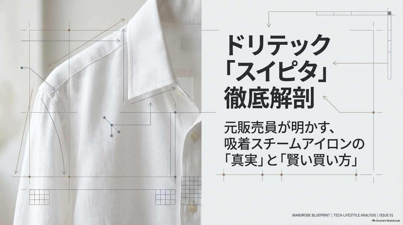 ドリテックの吸着スチームアイロン「スイピタ」IR-102の本体