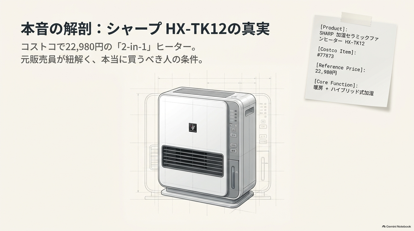 シャープの加湿セラミックファンヒーターHX-TK12